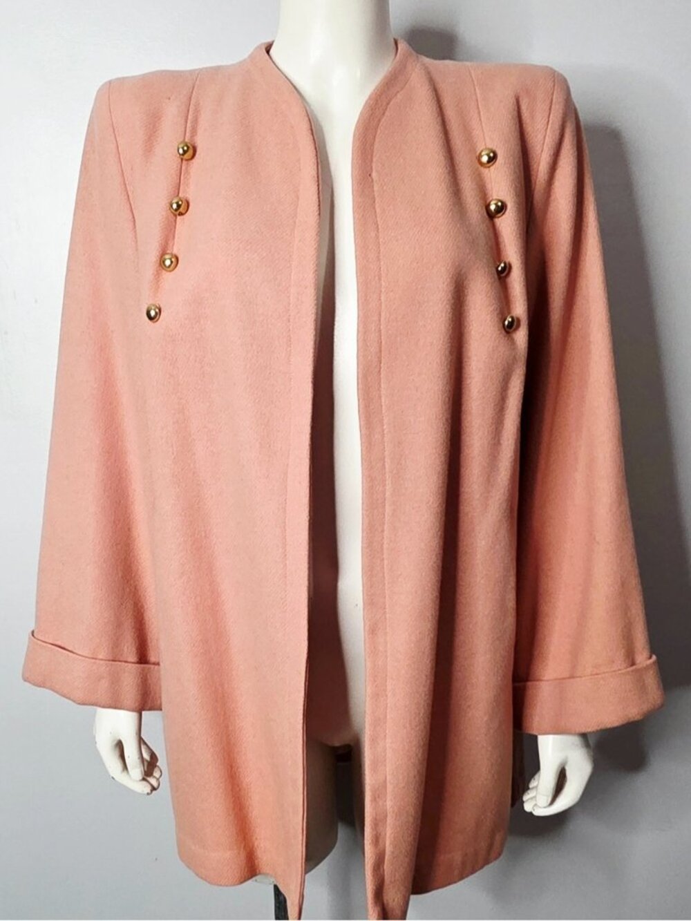Vintage 1940s Womens Pink Wool Jacket